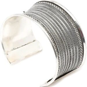 Oxidized Silver Cuff Bracelet
